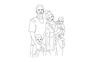 draw custom line art illustration of your favorite photo