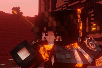 create stunning HD minecraft renders with music background