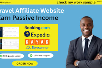 build automated travel affiliate marketing website to make money