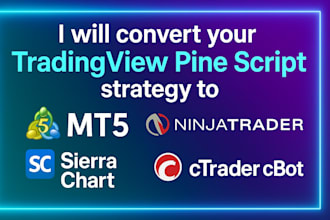 convert tradingview pine script to mt5, ninjatrader, sierra chart, ctrader cbot