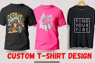 design unique and trendy t shirt designs for your brand