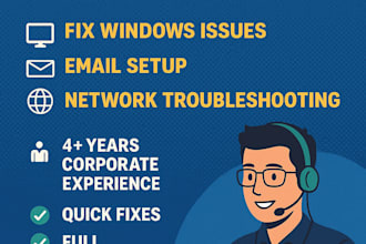 fix your windows, network, or email issues remotely