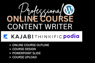 write elearning course content ebook online course content kajabi course upload