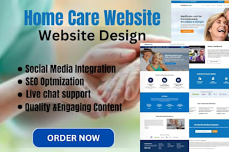 design home care website healthcare webste elderly care website medical website