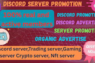 boost, promote, and advertise your discord server to get real and active members