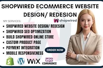 build shopwired ecommerce online store website design redesign creation SEO