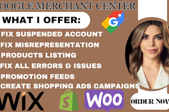 fix google merchant center suspension and misrepresentation, products approved