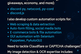 do discord bot and automation projects in python or nodejs