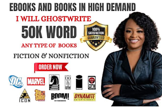 ghostwrite your fiction or nonfiction ebook as a book ghostwriter, ebook writer