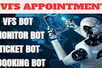 build bls appointment bot, script bls, vfs bot, tls bot, autofill bot,ticket bot