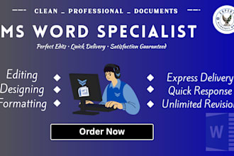 design or format the template of ms word document