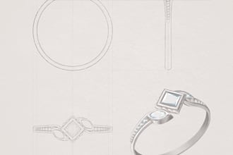 design and draw stunning jewelry sketch
