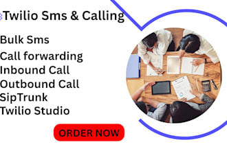 create twilio and plivo, bulk SMS, autoresponder using twilio API, call routing