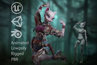 create a humanoid model, vrchat avatar, vr character for vrchat or game