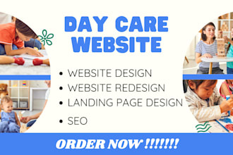 kindergarten website seo day care home care website childcare school website