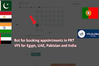 develop booking bot, bls appointment bot, vfs appointment bot, booking bot