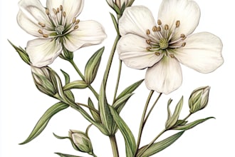 create a beautiful vintage botanical illustration poster