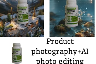 professional studio product photography  ai HD editing