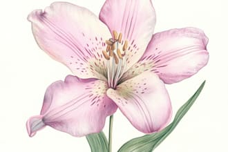 draw botanical illustration of flowers, plants, line art