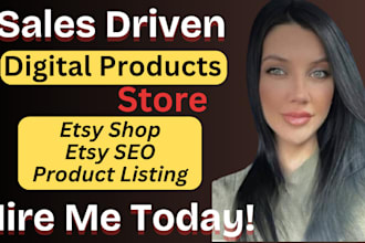 setup sales driven etsy shop etsy digital product etsy seo product listing