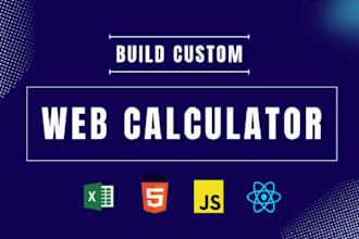 convert  excel or google sheets to web calculator for your business