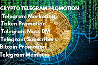 do bitcoin promotion, telegram subs, memecoin promotion,  solana telegram prom0