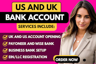 do UK company registration and UK and US bank account, ein