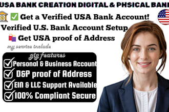 create verified USA bank account digital and physical bank proof of address