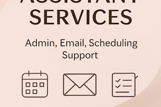 be your virtual assistant for data entry, email management, and admin support