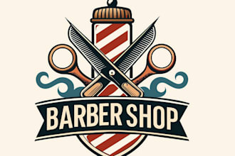 do professional barber and barber shop logo
