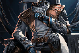 create beautiful pixel art of characters or logo