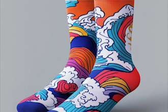 create beautiful socks design