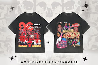 do crazy bootleg vintage streetwear retro 90s shirt design