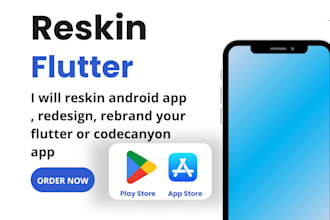 build reskin codecanyon, design your flutter app with mobile app development