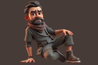 sculpt 3d model character design, 3d action figure, 3d dnd, 3d toy for 3d print