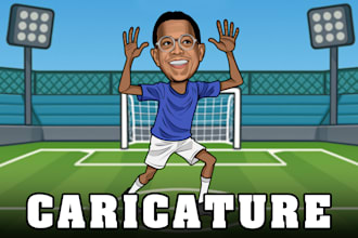draw a custom funny caricature in cartoon style