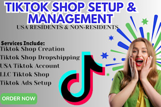 create USA tiktok shop setup tiktok shop manager tiktok business representative