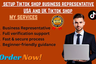 setup tiktok shop business representative  USA and UK  tiktok shop