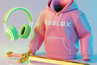 create 3d roblox ugc accessories, roblox clothing roblox game assets ugc model