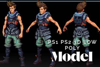 create 3d low poly, ps1, ps2, n64 retro 3d low poly models low poly animal