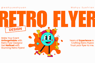 design unique retro flyers for events, parties, and promotions