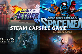 design steam capsule game banner game ui game art game poster for game marketing