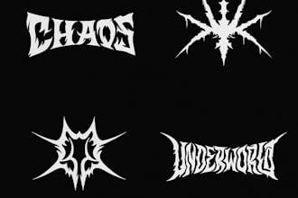 craft a bold, grunge, metal logo for your streetwear or band