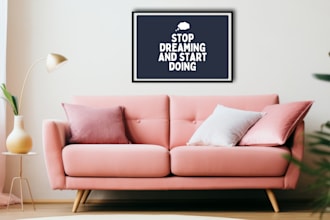 design minimalist typography poster and wall art in 24 hours