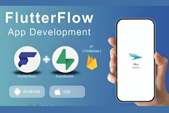 develop fix flutter, flutterflow, xamarin, dotnet maui mobile apps with firebase