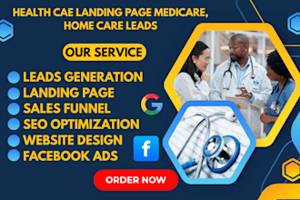 design medicare landing page healthcare home care website senior care leads