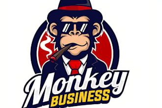 design modern awesome monkey logo