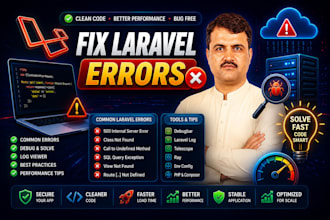 fix PHP laravel bugs debug vue js react apps and optimize your website