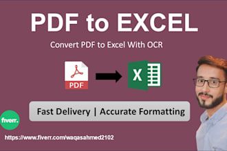 convert PDF to excel with ocr, retype and perfect formatting