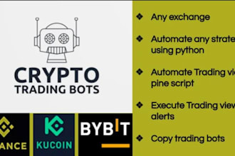 build crypto trading bot, crypto bot on binance, bybit, okx, coinbase, kraken